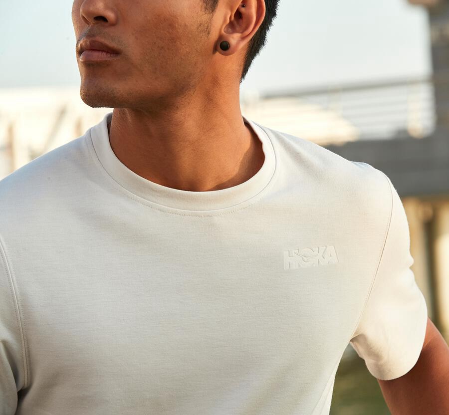 Hoka One One Tee Mens White - Lifestyle - 19348CZQM